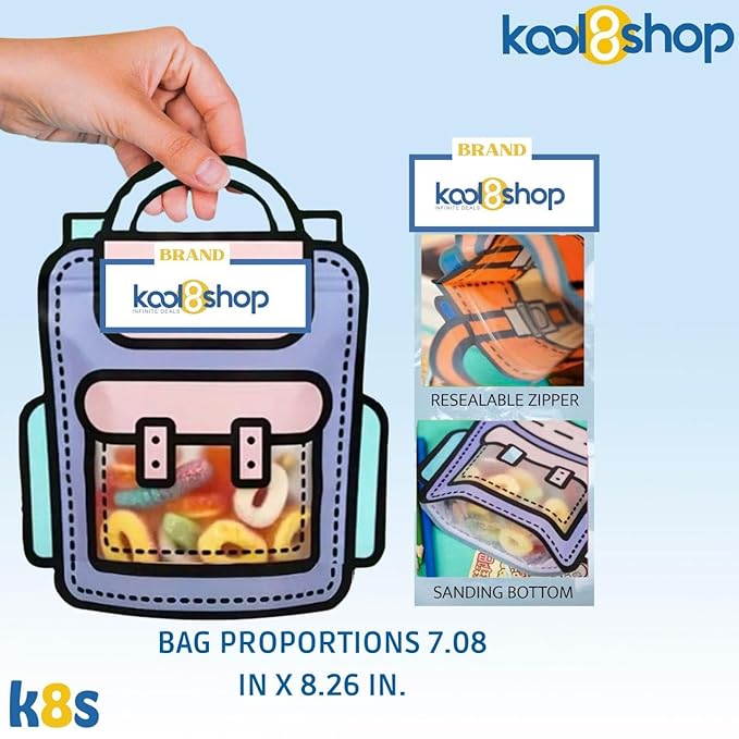 Welch's Zero Sugar Concord Grape Juice Drink 10 fl oz Plastic Bottle 24 Pack + 2 Reusable Snack Bags by KOOL8SHOP Infinite Deals