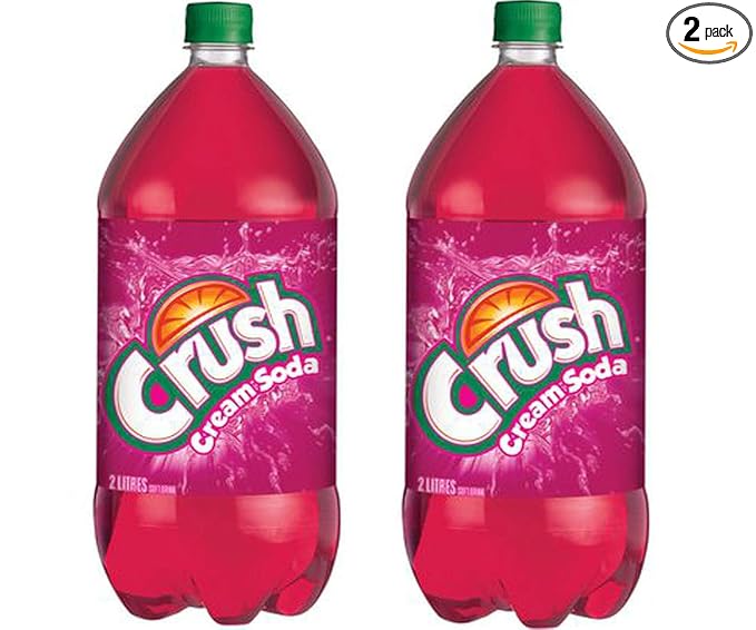 Crush Cream Soda Soft Drink 2 Bottles 2 Litres / 67.6 Fluid Ounces each {Imported from Canada} (2 Bottles)