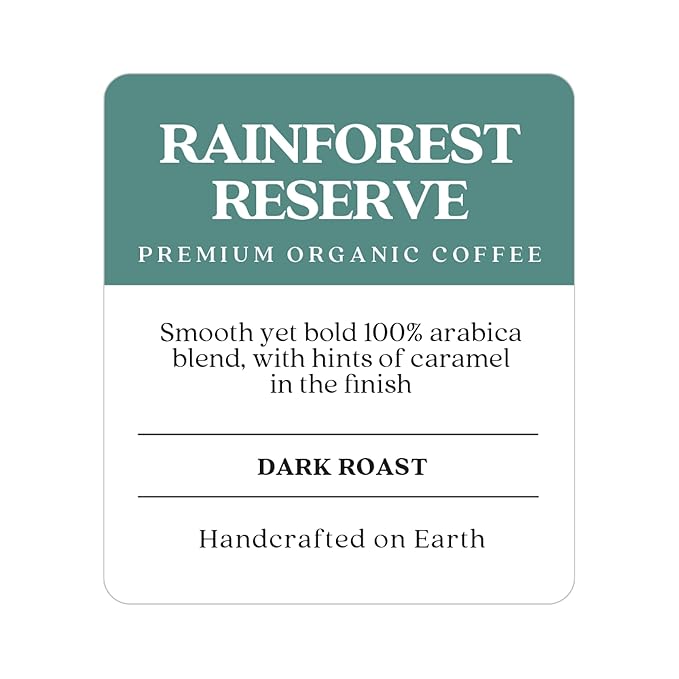 Copper Moon Ground Coffee Organic Rainforest Reserve Dark Roast 3 Bags (12 oz. Each)