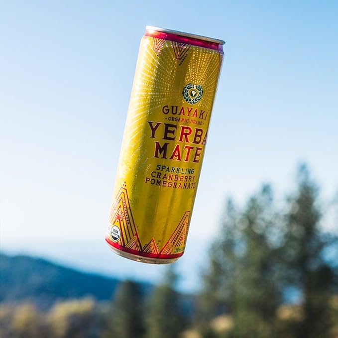 Organic Yerba Mate Sparkling Cranberry Pomegranate 12 Ounce (pack Of 12)
