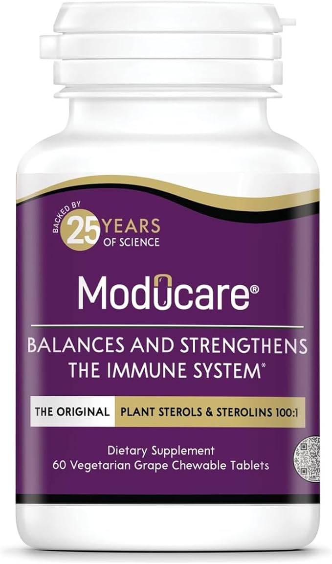 Moducare Daily Immune Support Plant Sterol Dietary Supplement Grape Flavored 60 chewable Tablets (Packaging May Vary)