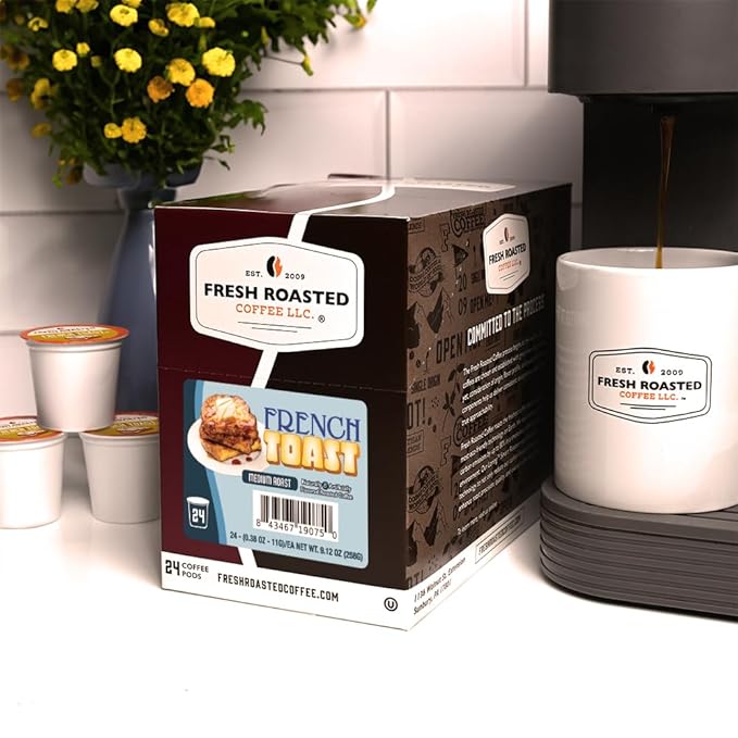 Fresh Roasted Coffee French Toast Flavored Coffee Pods 72 Count