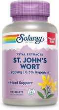 SOLARAY St. Johns Wort Aerial Extract One Daily 900mg | Standardized w/ 0.3% Hypericin for Mood Stability | Non-GMO | 90 Servings | 90 Tablets