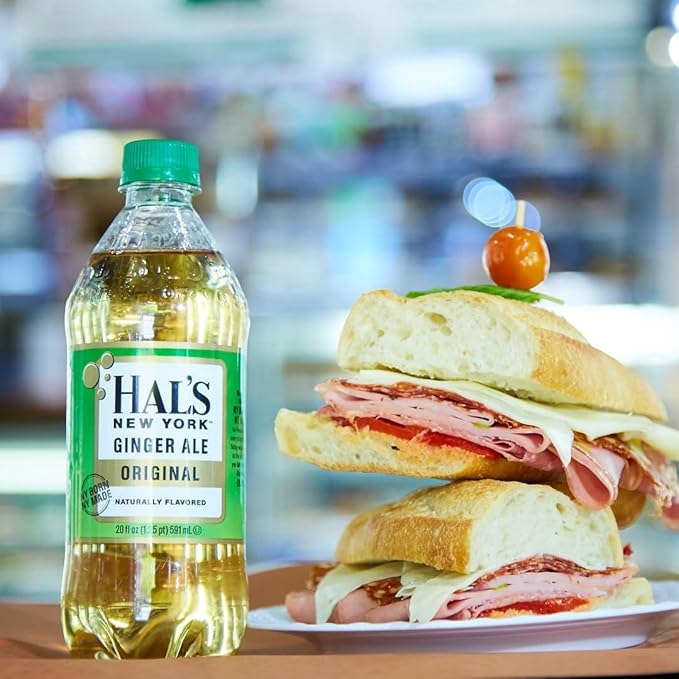 Hal's New York Original Ginger Ale 20 Fl Oz Bottles (Pack of 24)