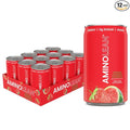AminoLean Energy Drink MINIS – Sugar Free Anytime Energy with Natural Caffeine &amp Vegan Amino Acids for No Jitters Tingles or Crash Strawberry Watermelon 8 oz 12 Pack