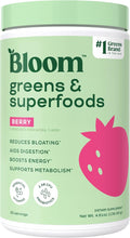 Bloom Nutrition Superfood Greens Powder Digestive Enzymes with Probiotics and Prebiotics Gut Health Bloating Relief for Women Chlorella Green Juice Mix with Beet Root Powder 25 SVG Berry