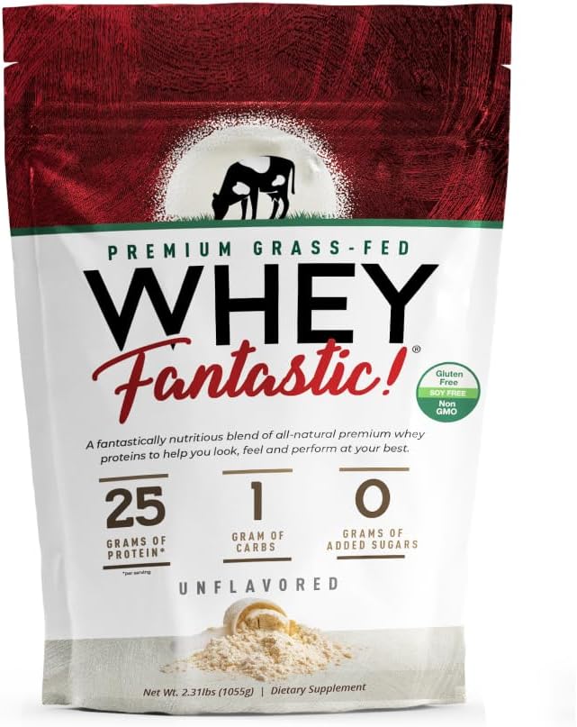 Collagen Fantastic Grass Fed Collagen Peptides Plus Grass Fed Unflavored Whey Fantastic 2.2lb Each