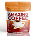 Superfoods Company | Amazing Coffee - Instant French Roast | Adaptogenic Mushrooms Superfoods - Energy Focus Digestion Immunity - 30 Servings - Hazelnut Flavor