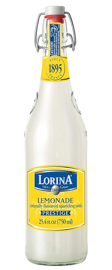 Lorina Sparkling Fresh Lemonade Prestige Collection (25.4oz 3-Pack) Naturally Flavored Carbonated Soda Water Artisan Crafted Gluten-Free Beverage - No Artificial Colors or Flavors