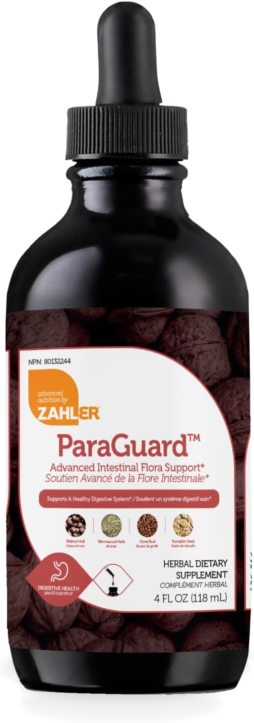 Zahler - ParaGuard Liquid Drops - Gut Health Supplement - Formula has Wormwood Garlic Bulb Pumpkin Seed Clove &amp More - Natural Support for Humans - Certified Kosher (4 Oz) (4 oz. Drop)