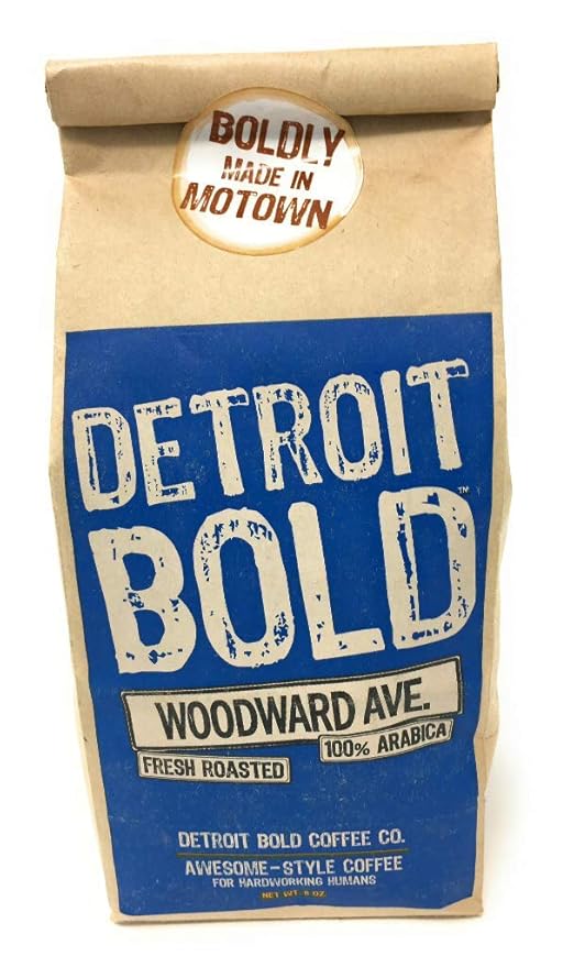 DETROIT BOLD COFFEE Woodward Ave Blend 8 OZ