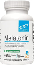 XYMOGEN Melatonin - Peppermint Lozenges - 3mg Melatonin Supplement for Nighttime Antioxidant + Immune Support (60 Quick-Dissolve Tablets)