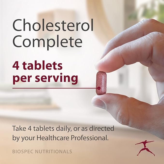 BIOSPEC NUTRITIONALS Cholesterol Complete - Natural Cholesterol Support for Cardiovascular and Heart Health* - Red Yeast Rice CO-Q-10 Hawthorn Magnesium (240 Tablets)