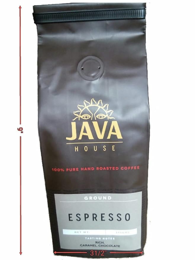 Kenya AA Espresso Ground Coffee - Perfect Dark Roast Craft Coffee. Fair Trade Single Origin Kenyan Coffee with verifiable Coffee Kenya Mark of Origin by Java House Africa (13.23 oz)