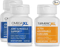 OmegaXL Powerful Joint and Muscle Support Supplement 60 Count (2 Pack) &amp TurmericXL (30 Count)
