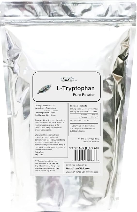 Pure L-Tryptophan Powder (100 gram (3.25 Ounce))