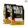 BLK &amp Bold Ground Coffee Espresso Dark Roast 100% Arabica Coffee Beans Bold Heavy Body with Smooth Toasty Finish Fresh Roasted Coffee for Espresso Machine Drip French Press &amp Cold Brew
