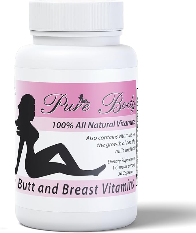 #1 Butt Enhancer and Breast Enhancer Vitamins – Butt Growth &amp Breast Enhancement Pills for Slim Waist Bigger Butt &amp Bigger Breast – PureBody Vitamins All-in-1 BBL Pills for Fast Booty &amp B