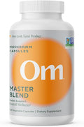 Om Master Blend Mushroom Capsules - Organic Mushroom Supplement with 10 Mushrooms and Ashwagandha – Supports Immunity Gut Health &amp Stress Relief 168 Count (56 Servings)