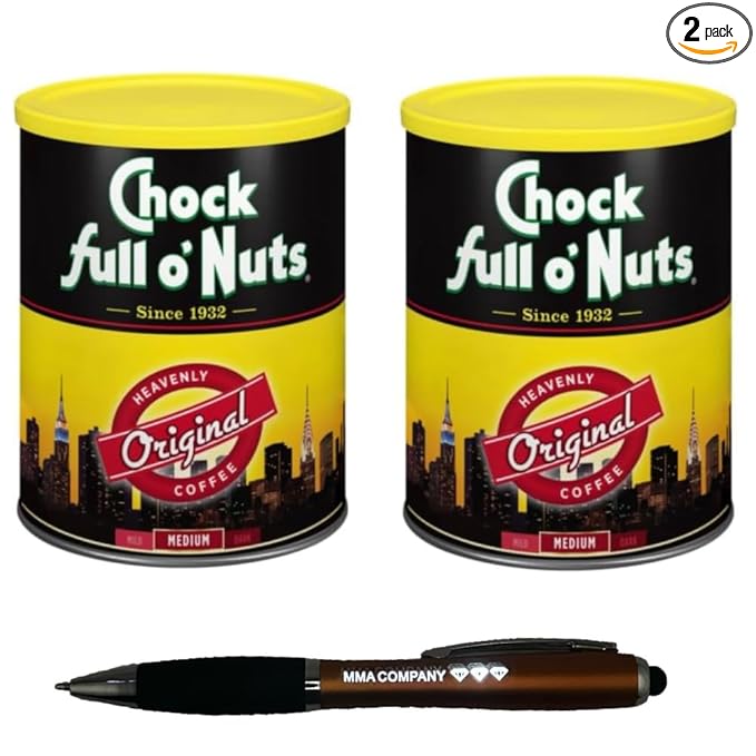 MMA COMPANY Chock full o'Nuts Heavenly Ground Coffee Original Blend Medium 48 oz. (Box of 2 Coffee)