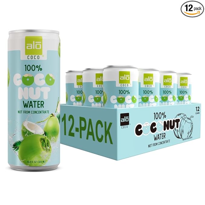 ALO Slim Can Juice | Not From Concentrate | 100% Pure Coconut Water
