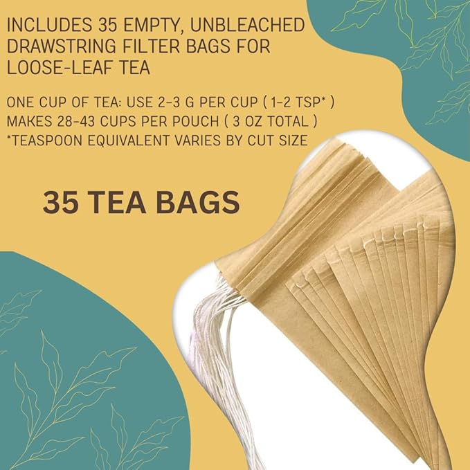 Gut Balance Herbal Tea – Supports Overall Gut Microbiome Health &amp Occasional Bloating Support | After-Meal Digestive Comfort | Caffeine-Free Loose Leaf Botanical Blend (35 Unbleached Tea Bags Incl