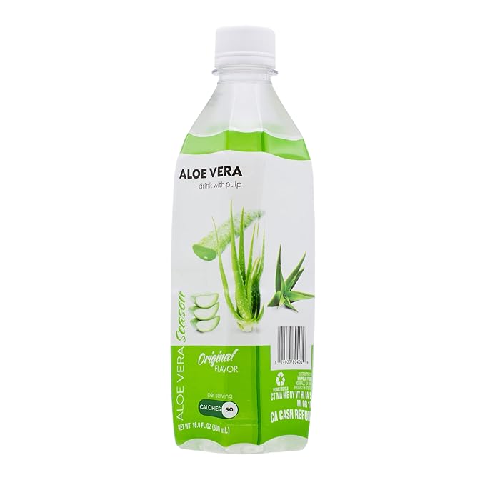 Season Aloe Vera Drink with Pulp Original Flavor 16.9 fl oz (Pack of 12)