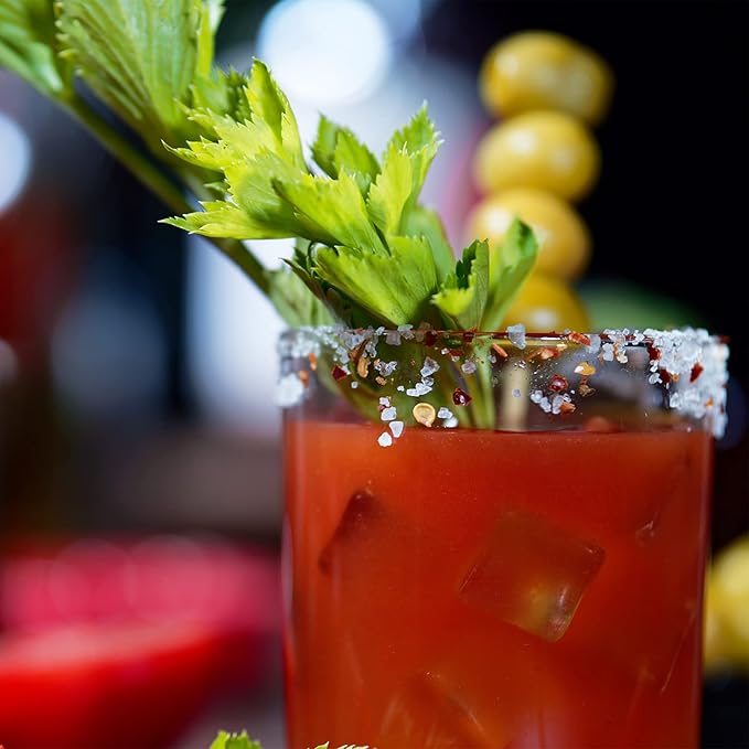 SPOOKY - Horseradish Bloody Mary Mix - Made With All Premium Natural Ingredients - No Artificial Color or Flavor - No Preservative No MSG Low Carb Low Calorie &amp Gluten Free - 32 Oz (Pack of 2)