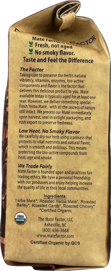 Certified Organic Yerba Mate - Dark Roast 12 oz. loose tea - (Pack of 3)