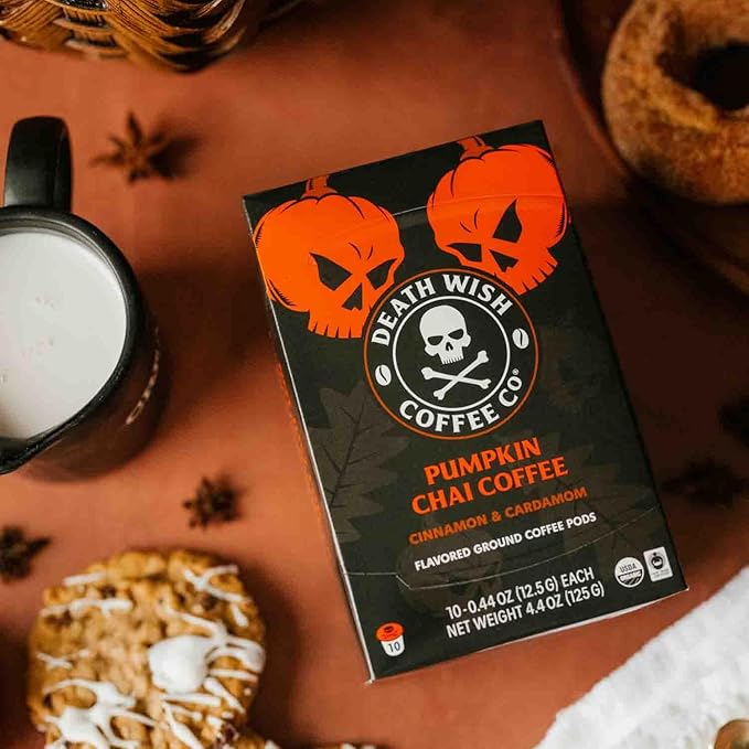 Death Wish Coffee Pumpkin Chai Single-Serve Pods 30 Count