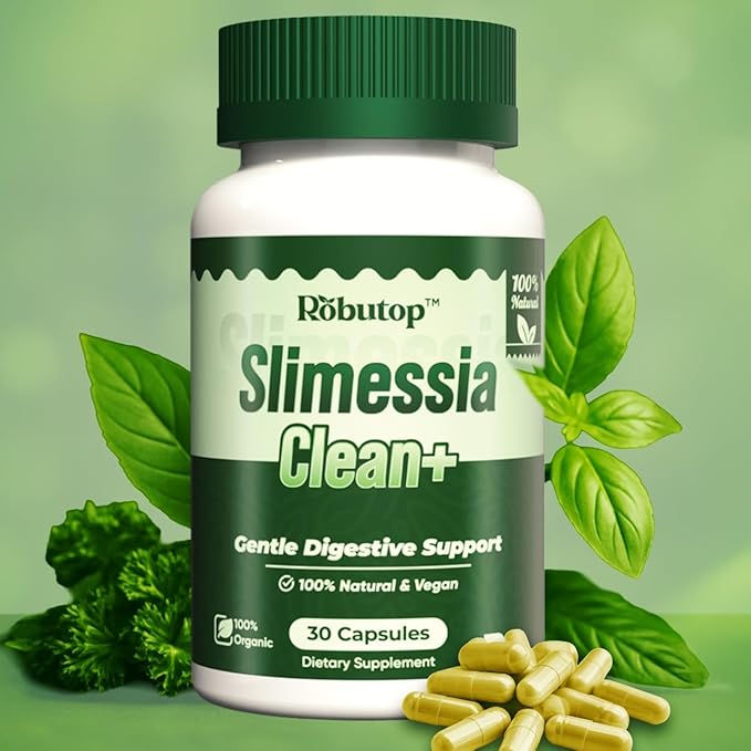Slimessia Clean+ Gut Cleanse Detox with Moringa Seeds Mulberry Leaves Ginger-Daily Gentle Digestive Support - 30 Capsules - Non-GMO Plant Based - Natural Ingredients