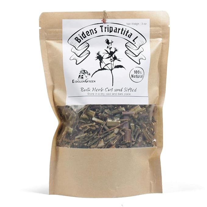 EidolonGreen [China Medicinal Herb] Bidens Tripartita(Bidens Tripartita L./Trifid Bur-marigold/Gui Zhen Cao/鬼针草/귀신침 초)Dried Bulk Herb 3 Oz (88 g)