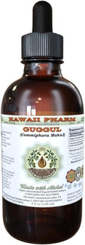 Hawaii Pharm Guggul Alcohol-Free Liquid Extract Guggul (Commiphora Mukul) Unprocessed Gum Resin Glycerite Natural Herbal Supplement 4 oz
