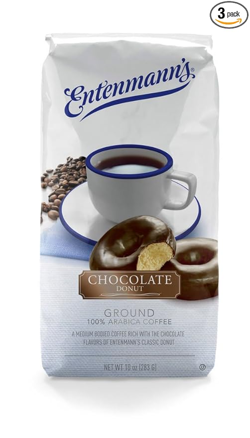 Entenmann's Ground Coffee Chocolate Donut Flavor 10-Ounce (Pack of 3)