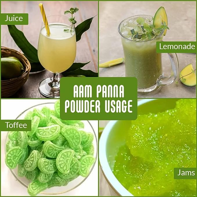 Yeshvi NATURAL Aam Panna Powder &amp Sugarcane Juice Powder With Tender Coconut Water Powder Combo Pack Instant Drink Mix Powder Healthy Drink Fruit Juice Powder Ready to Serve 300gm
