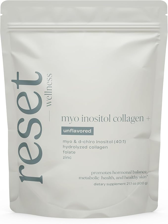 MYO INOSITOL Collagen+ 600 g Unflavored | Myo-Inositol &amp D-Chiro Inositol (40:1) Hydrolyzed Collagen Folate Zinc &amp Vitamin B6| Hormonal Balance Fertility Skin Hair &amp Nail Support