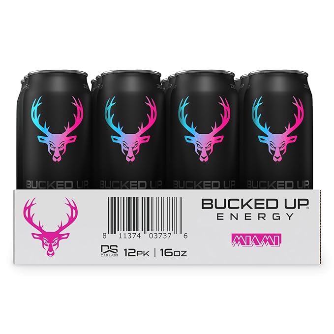 Bucked Up Energy Drink 300mg (Miami) (12 CT)