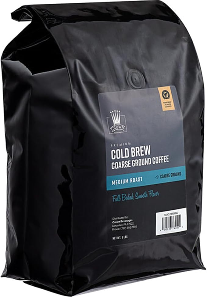 Crown Beverages Cold Brew Coarse Ground Coffee 5 lb. WS-103CLDBRGRND-NPF