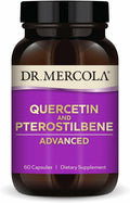 Dr. Mercola Quercetin &amp Pterostilbene Advanced - Supports Respiratory &amp Immune Health - 500 mg Quercetin - High-Bioavailability Formula - Non-GMO Gluten-Free &amp Soy Free - 60 Capsules (30