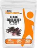 BulkSupplements.com Elderberry Extract Powder - Elderberries Sourced from Black Elderbrry Immune Support Supplement - Gluten Free - 175mg per Serving 250g (8.8 oz) (Pack of 1)