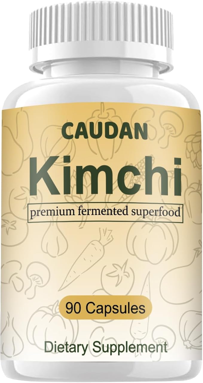 Kimchi Capsules Kimchi Supplement Probiotics &amp Enzymes Supports Gut &amp Digestive Health Taste Well Fermented Superfood for Antioxidant Support 90 Vegan Capsules