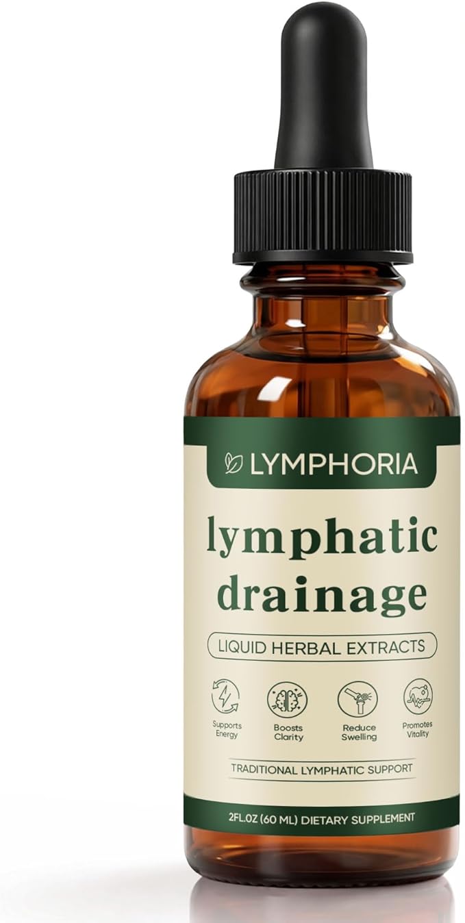 Lymphoria Lymphatic Drainage Drops Lymphatic System Support Immune System Natural Herbal Blends Vegan &amp Non-GMO (1)
