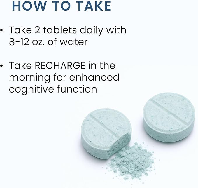 Recharge – Cognitive Performance Mitochondrial Boost Energy Production - Methylene Blue NAD PQQ | 60ct (1 Month Supply)