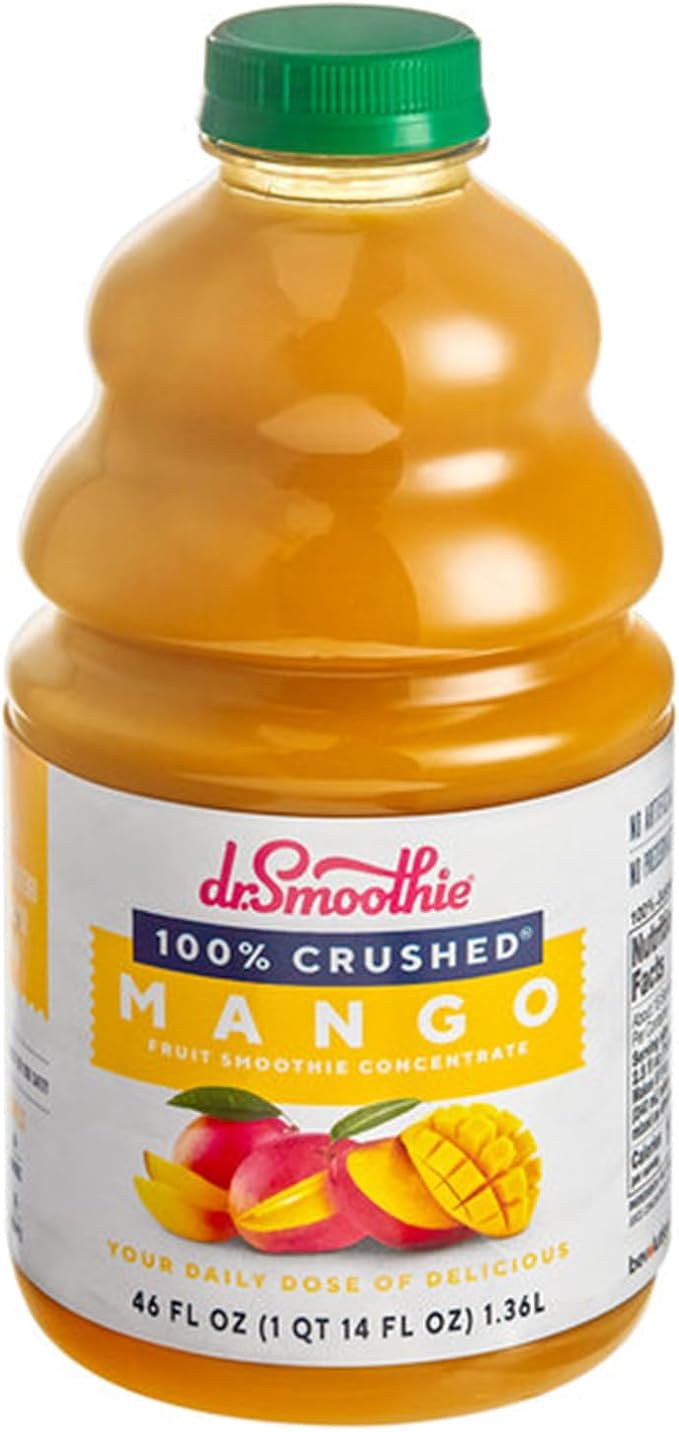 100% Crushed Mango Fruit Smoothie Mix 46 fl. oz. WS-103DR100MANG-NF