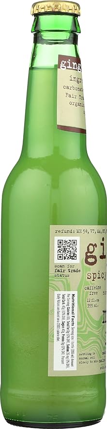 Maine Root Ginger Brew Soda 12 Ounce - 4 per pack - 6 packs per case.