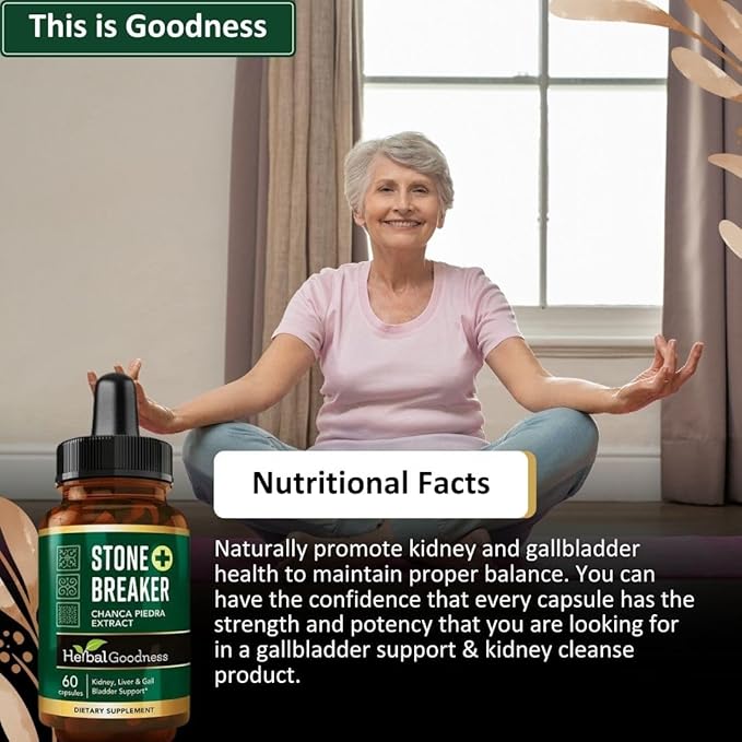 Chanca Piedra Stone Breaker - The Original Formula with Soursop Extract Curcumin &amp Bioperine to Detox Urinary Tract Kidney Gallbladder Cleanse Supplement Pure Phyllanthus Niruri 60 Vegan Caps