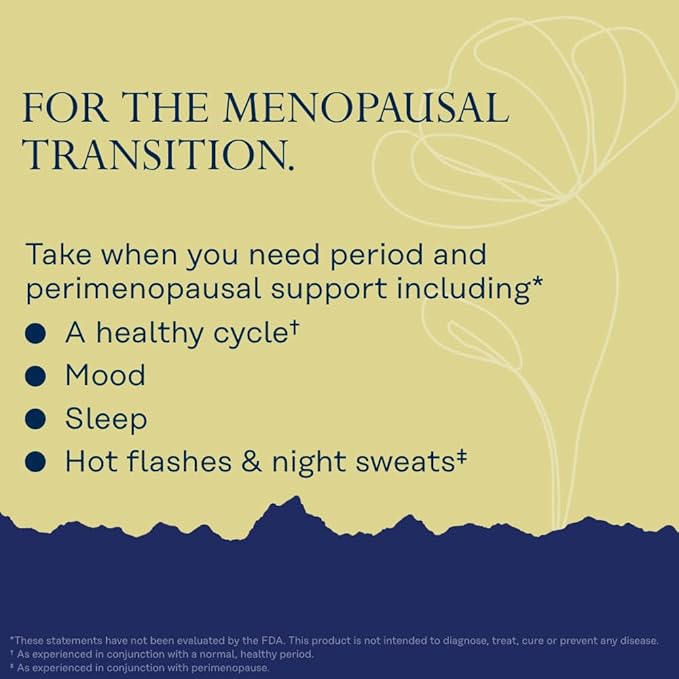 SOLARAY Perimenopause her Life Stages - Perimenopause Supplements Women - Hot Flashes Menopause Support - Saffron and Chasteberry - Made Without Hormones - 60-Day Guarantee - 30 Servings 60 VegCaps