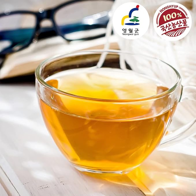 [NongHyup] Authentic Korean Roasted Barley Tea | Boricha (보리차) | 100% Korean Barley | Caffeine-Free | Traditional Flavor | Hot and Cold Brewing | 영월 농협 보리차 | 100% 한국산 (500g/17.6oz)