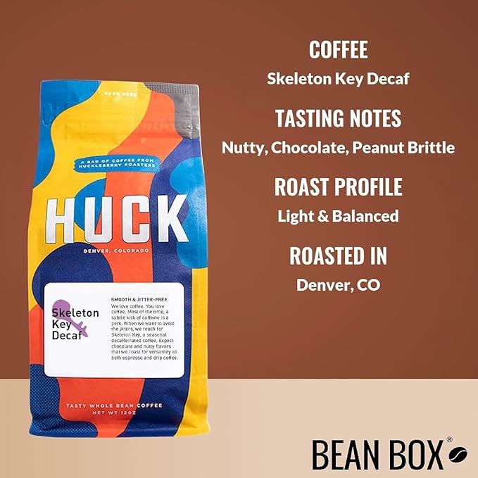 Skeleton Key Decaf - Roasted by Huckleberry Roasters - Freshly Ground Coffee - 12 Ounce Bag