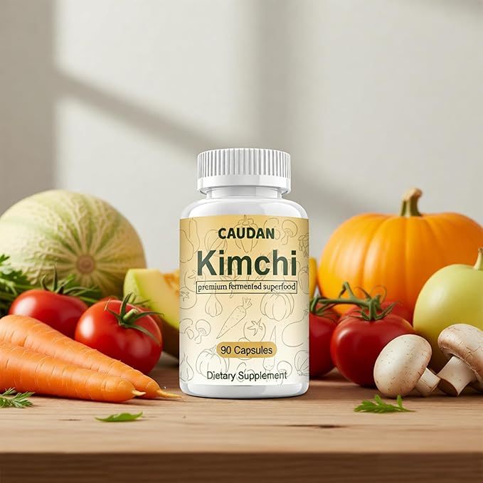 Kimchi Capsules Kimchi Supplement Probiotics &amp Enzymes Supports Gut &amp Digestive Health Taste Well Fermented Superfood for Antioxidant Support 90 Vegan Capsules